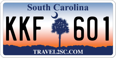 SC license plate KKF601
