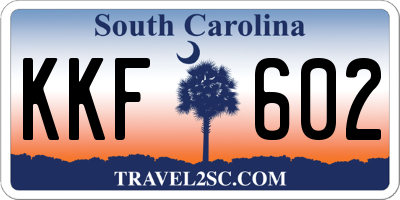 SC license plate KKF602