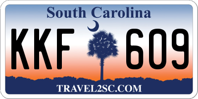 SC license plate KKF609