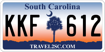 SC license plate KKF612