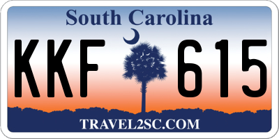 SC license plate KKF615