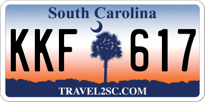 SC license plate KKF617