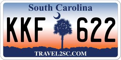 SC license plate KKF622