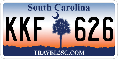 SC license plate KKF626