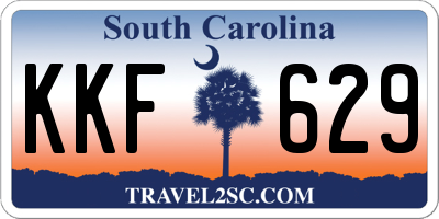 SC license plate KKF629