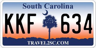 SC license plate KKF634