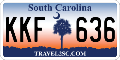 SC license plate KKF636
