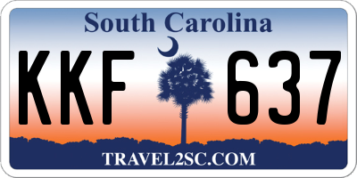 SC license plate KKF637