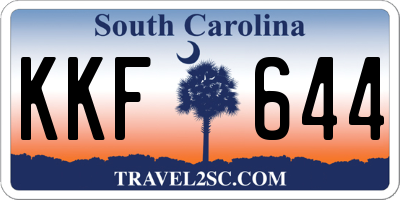 SC license plate KKF644