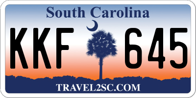 SC license plate KKF645
