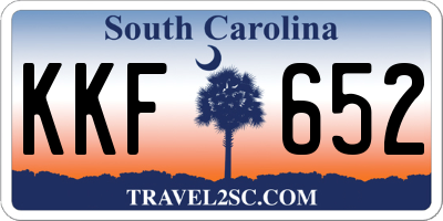 SC license plate KKF652