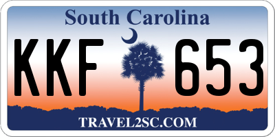 SC license plate KKF653