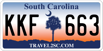 SC license plate KKF663