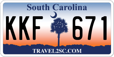 SC license plate KKF671