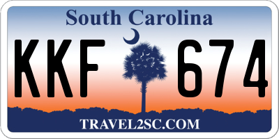 SC license plate KKF674