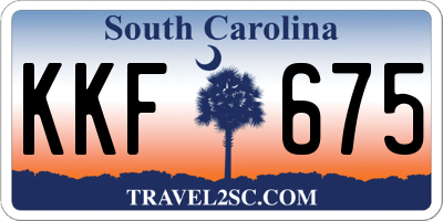 SC license plate KKF675