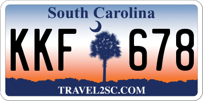 SC license plate KKF678