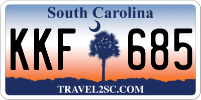 SC license plate KKF685