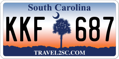 SC license plate KKF687