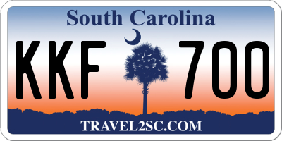 SC license plate KKF700