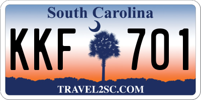 SC license plate KKF701