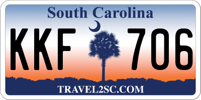 SC license plate KKF706