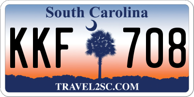 SC license plate KKF708