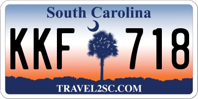 SC license plate KKF718