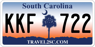 SC license plate KKF722