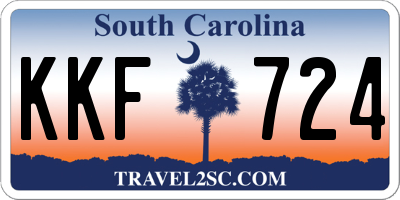 SC license plate KKF724