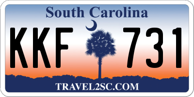 SC license plate KKF731