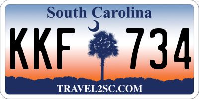 SC license plate KKF734