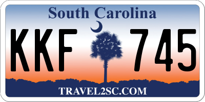 SC license plate KKF745