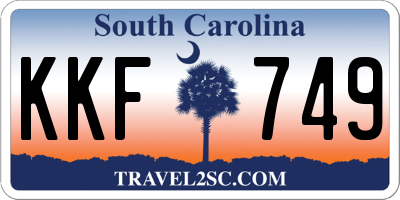 SC license plate KKF749