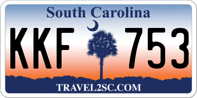 SC license plate KKF753