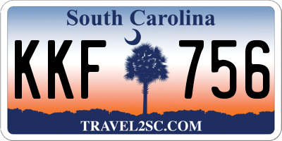 SC license plate KKF756