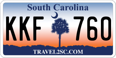 SC license plate KKF760