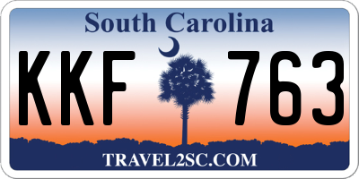 SC license plate KKF763