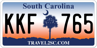 SC license plate KKF765