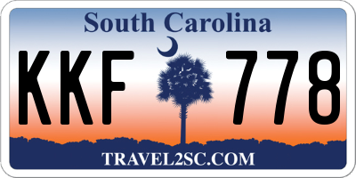SC license plate KKF778