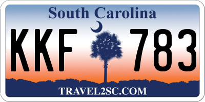 SC license plate KKF783