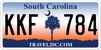 SC license plate KKF784
