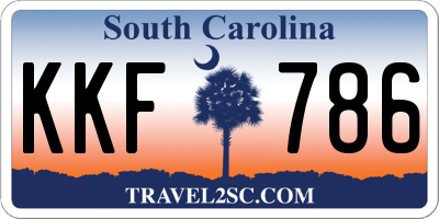 SC license plate KKF786