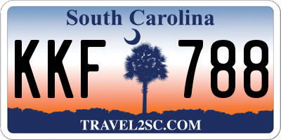 SC license plate KKF788