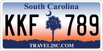 SC license plate KKF789