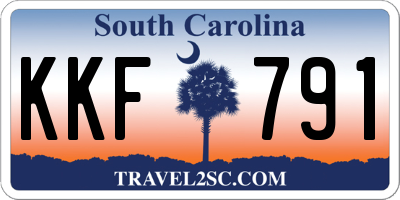 SC license plate KKF791