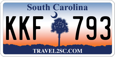 SC license plate KKF793