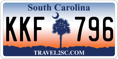SC license plate KKF796