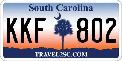 SC license plate KKF802