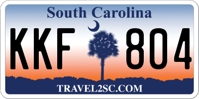 SC license plate KKF804